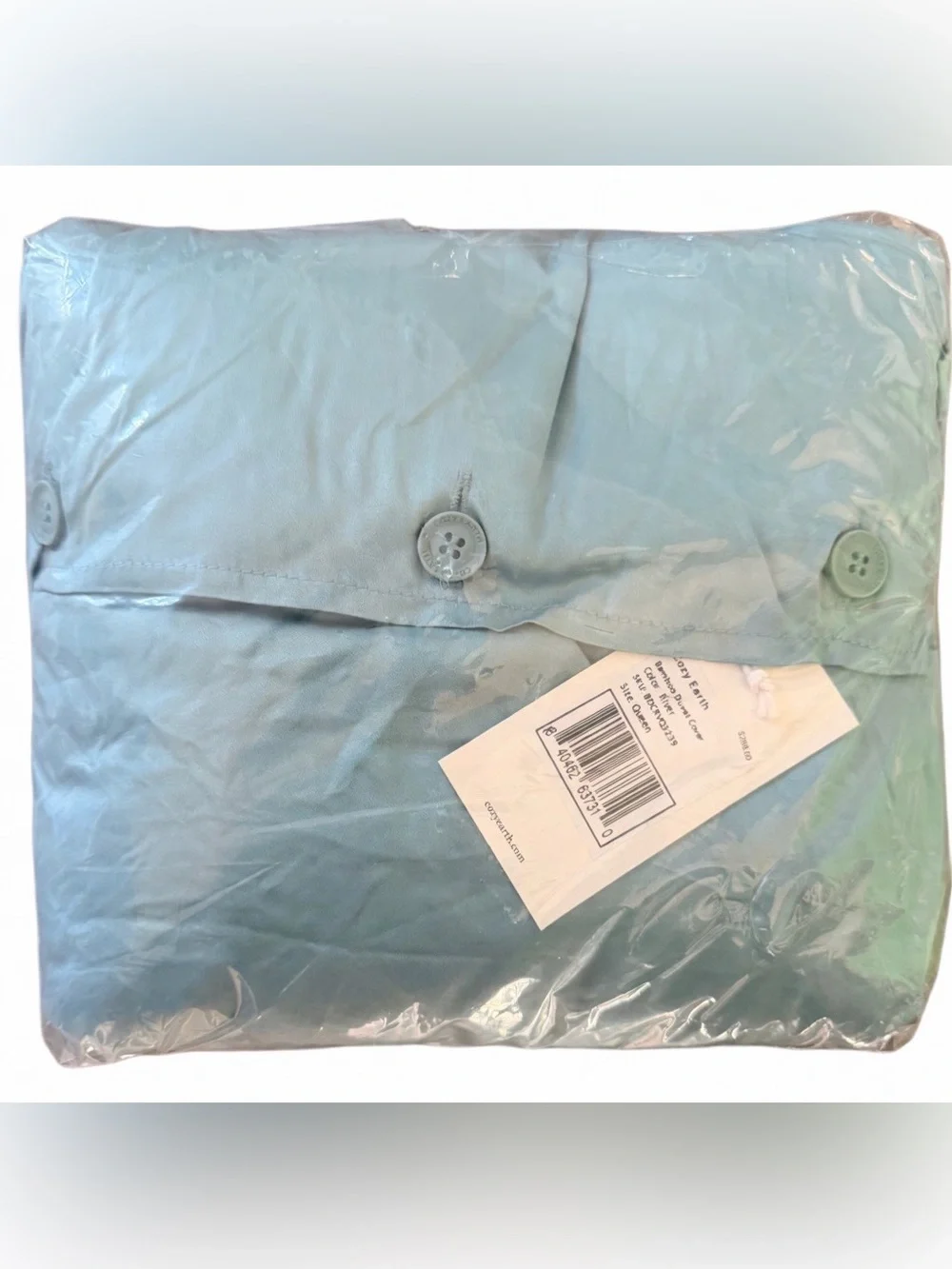 Cozy Earth Bamboo Duvet Cover Queen/Full Size in River NWT